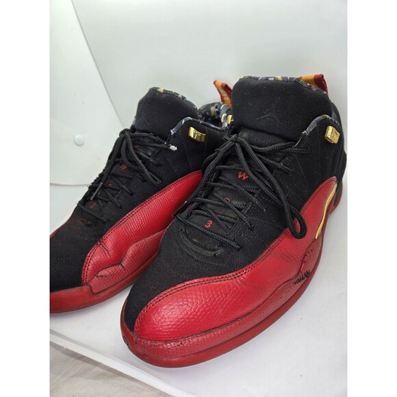 Jordan 12 Low SE Super Bowl LV Shoes Mens 12 Black Varsity Red Athletic Sneakers main image 8